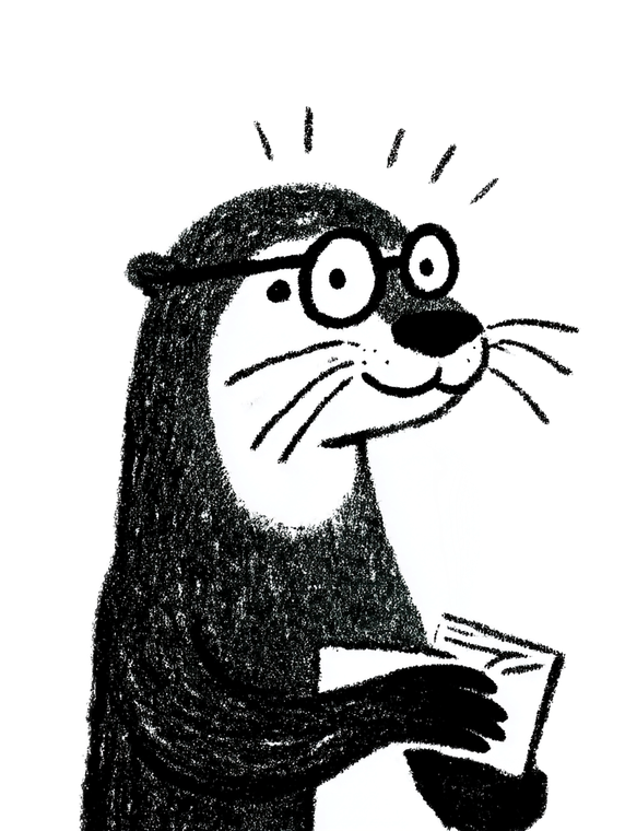 Otter With Glasses V5 Vinyl Car Decal Sticker – Waterproof & UV-Resistant 8.213333333333333"