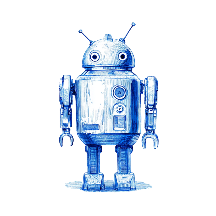 Vintage Android Vinyl Car Decal Sticker – Waterproof & UV-Resistant 3.4133333333333336"