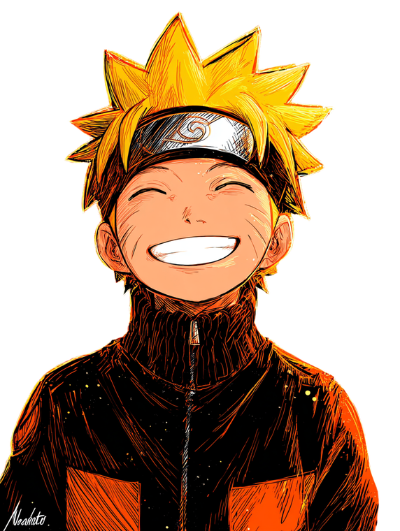 Naruto Uzumaki Smiling V2 Vinyl Car Decal Sticker – Waterproof & UV-Resistant 8.213333333333333"