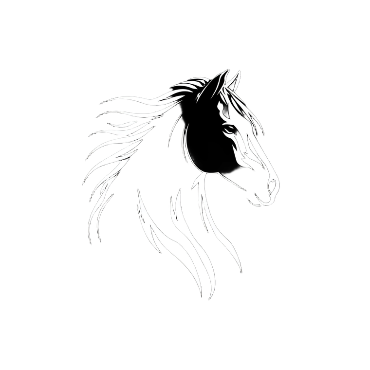 Horse Head Logo V3 Vinyl Car Decal Sticker – Waterproof & UV-Resistant 3.4133333333333336"