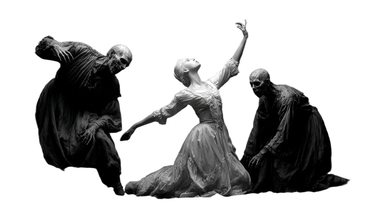 Sinister Zombie Ballet Vinyl Car Decal Sticker – Waterproof & UV-Resistant 5.4
