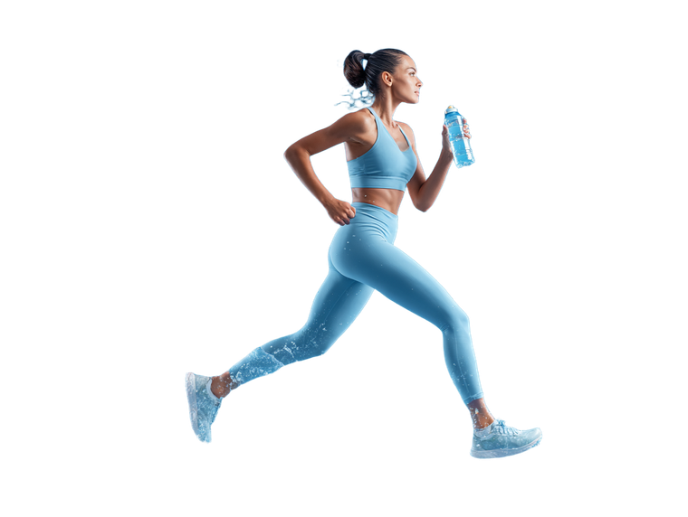 Woman Running Hydrated Vinyl Car Decal Sticker – Waterproof & UV-Resistant 6.1866666666666665"