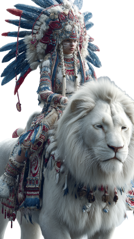 Tribal Lion Rider V4 Vinyl Car Decal Sticker – Waterproof & UV-Resistant 4.8533333333333335"