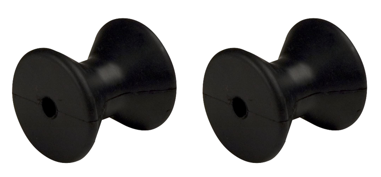 2x C.E. Smith Company Boat Roller | 3 Inch Outside Diameter | Black Rubber | Fits Standard Brackets | Made in USA