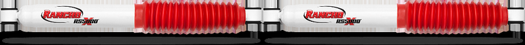 2x Rancho RS5000X Shock Absorber | Gas Charged | Limited Lifetime Warranty | White Body With Red Boots | Progressive Valving