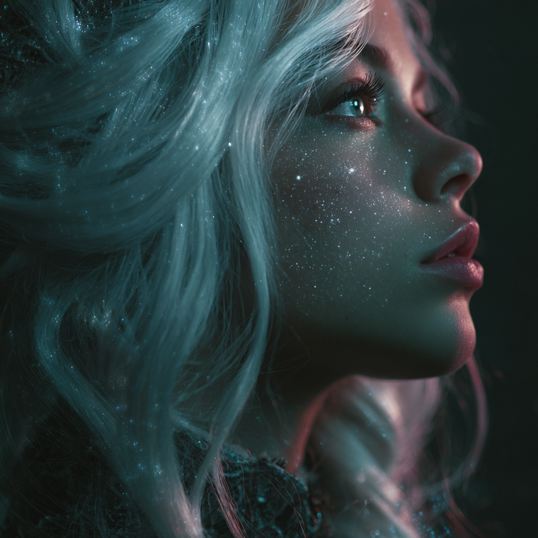 Ethereal Queen Portrait V3 Vinyl Car Decal Sticker – Waterproof & UV-Resistant 3.4133333333333336"