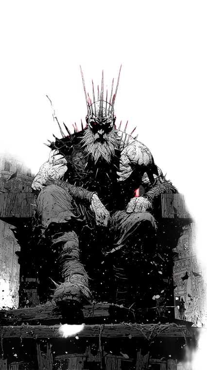 Evil King On Throne Vinyl Car Decal Sticker – Waterproof & UV-Resistant 9.706666666666667"