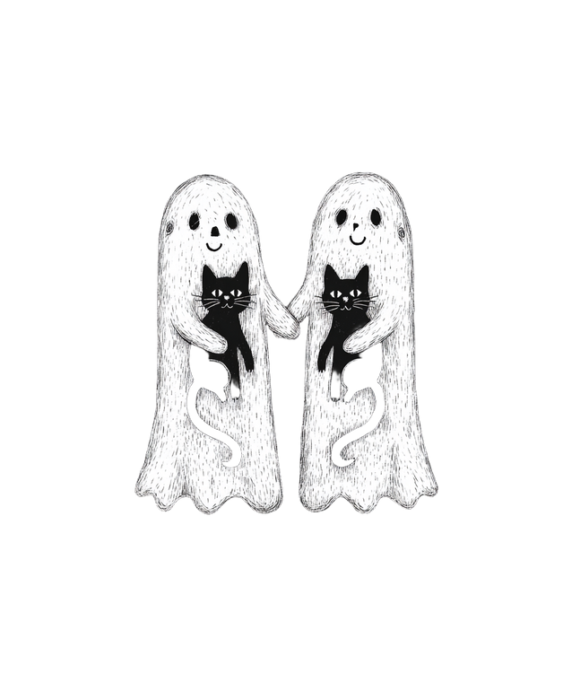 Ghosts Holding Cats Vinyl Car Decal Sticker – Waterproof & UV-Resistant 4.0"