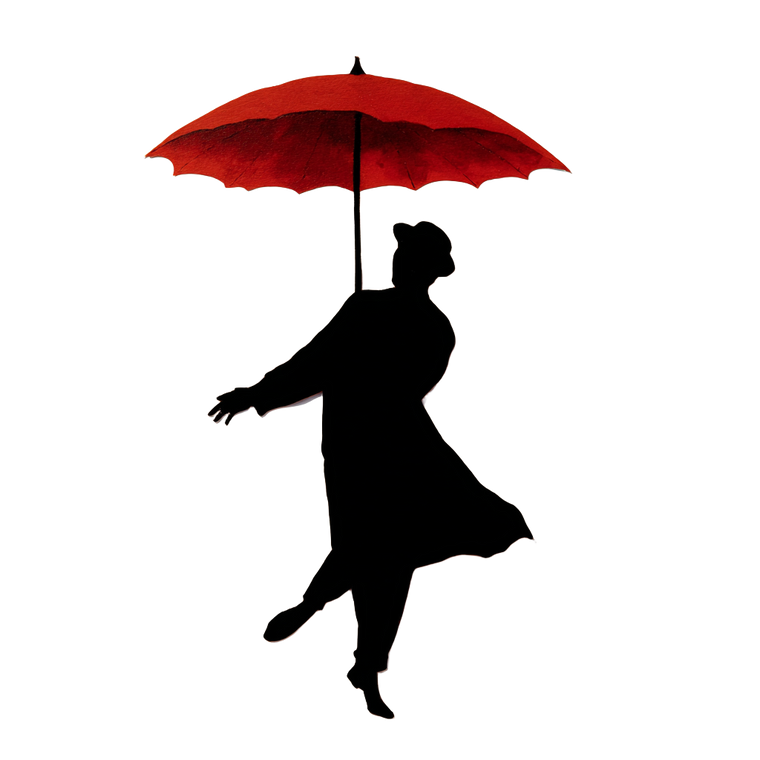 Umbrella Silhouette Vinyl Car Decal Sticker – Waterproof & UV-Resistant 3.4133333333333336"