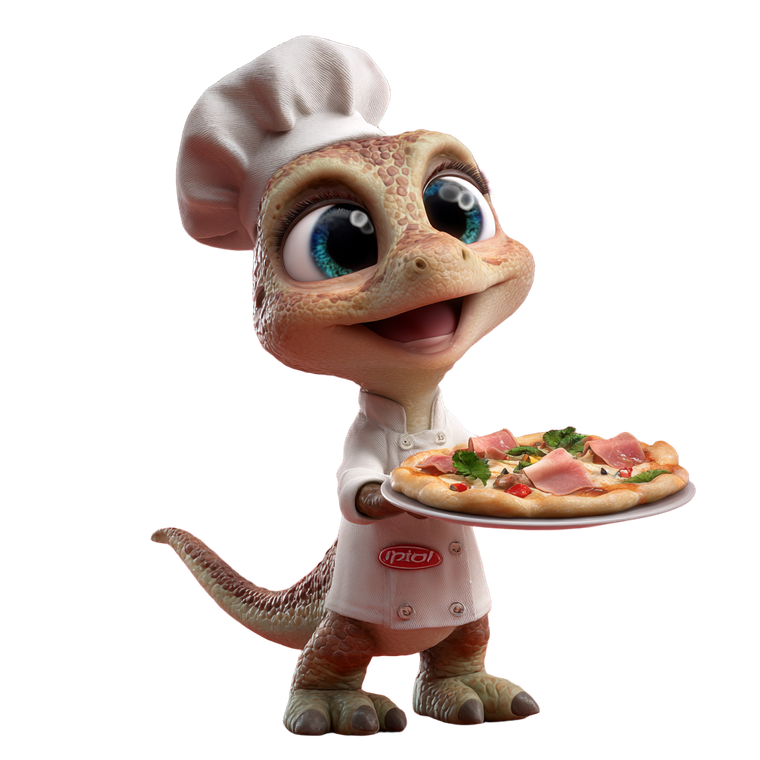 Baby Dinosaur Chef V2 Vinyl Car Decal Sticker – Waterproof & UV-Resistant 3.4133333333333336"