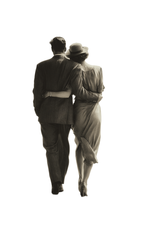 Elegant Couple Walking V3 Vinyl Car Decal Sticker – Waterproof & UV-Resistant 4.586666666666667"