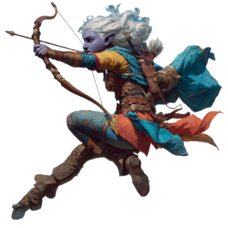 Leaping Drow Ranger Vinyl Car Decal Sticker – Waterproof & UV-Resistant 3.4133333333333336"