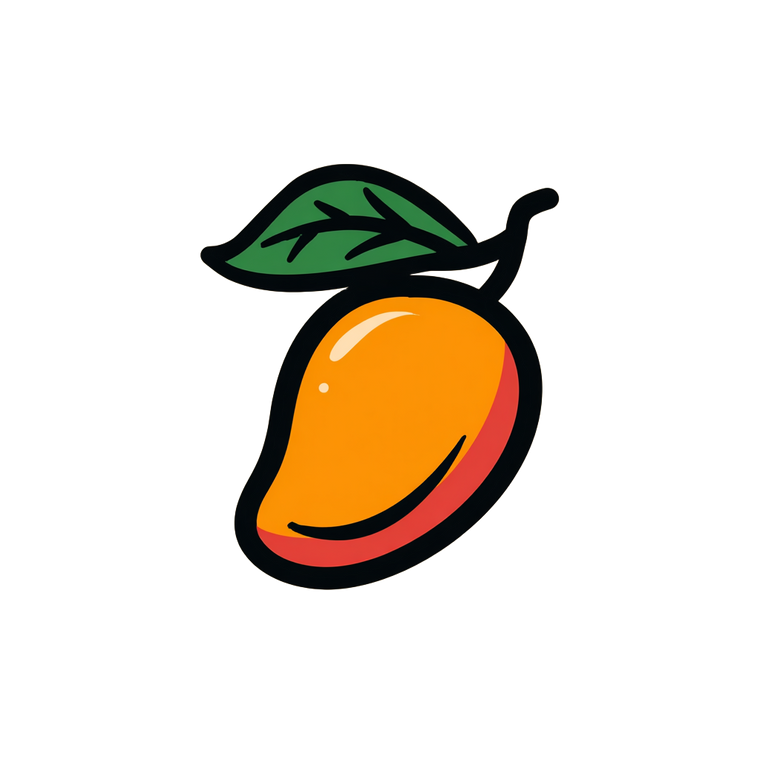 Minimal Mango Icon Vinyl Car Decal Sticker – Waterproof & UV-Resistant 6.826666666666667"
