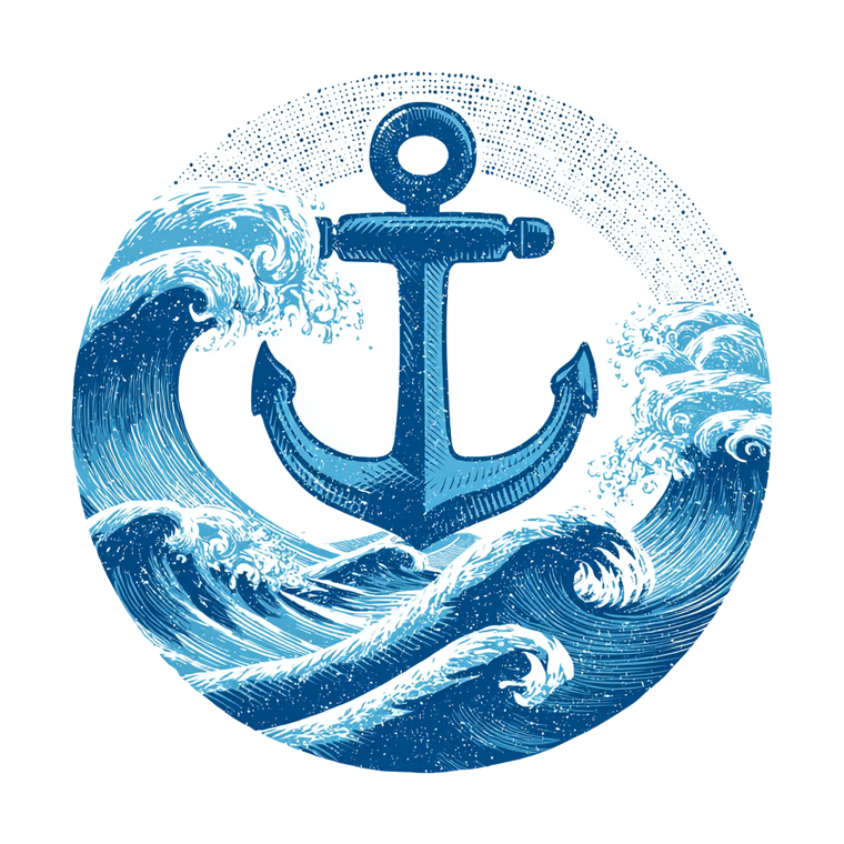 Stylized Anchor Silhouette Vinyl Car Decal Sticker – Waterproof & UV-Resistant 6.826666666666667"