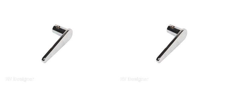 2x Chrome L-Handle for Easy Installation | Fits T and L Handle Locks | RV Designer