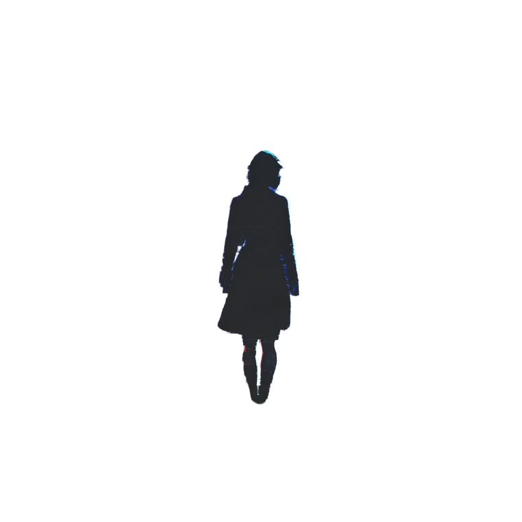 Glitched Cyberpunk Silhouette Vinyl Car Decal Sticker – Waterproof & UV-Resistant 3.4133333333333336"