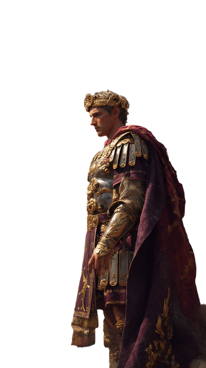 Roman Emperor Portrait V4 Vinyl Car Decal Sticker – Waterproof & UV-Resistant 9.706666666666667"