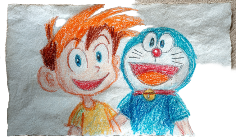 Doraemon And Boy Vinyl Car Decal Sticker – Waterproof & UV-Resistant 2.8266666666666667"