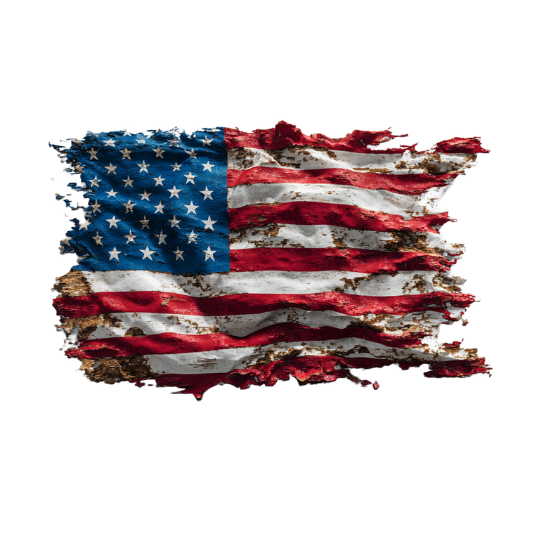 Distressed American Flag V4 Vinyl Car Decal Sticker – Waterproof & UV-Resistant 3.4133333333333336"