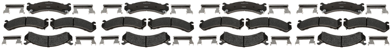 4x Raybestos Brakes R-Line Brake Pads | OE Replacement | Metallic | Includes Mounting Hardware