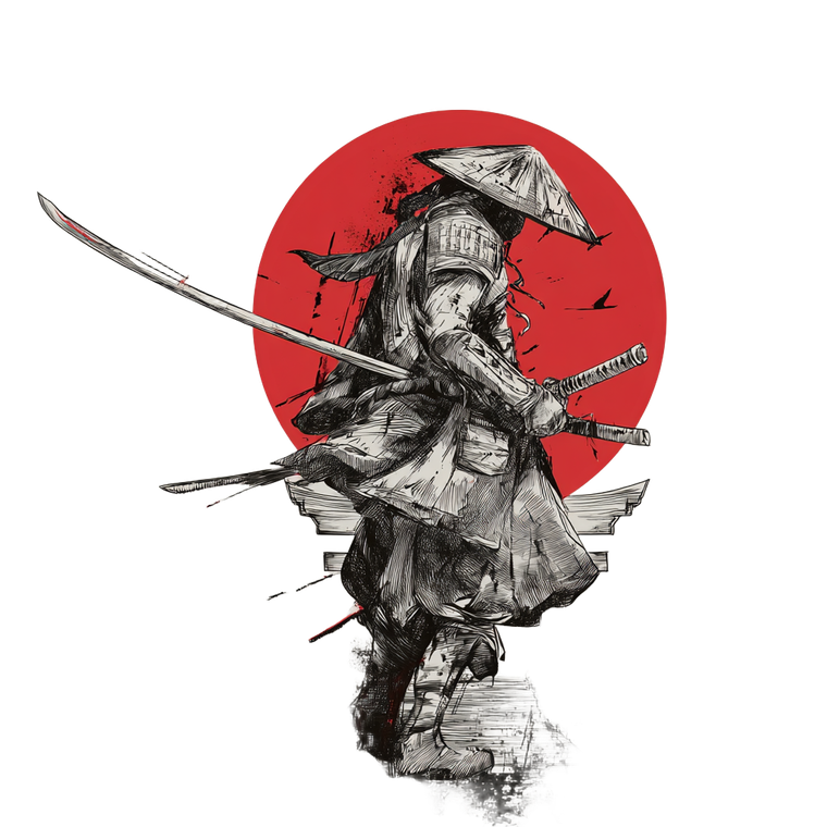 Samurai With Katana V21 Vinyl Car Decal Sticker – Waterproof & UV-Resistant 6.826666666666667"