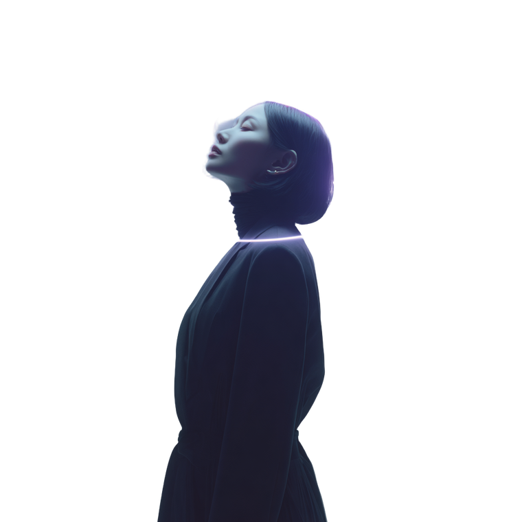 Futuristic Glowing Portrait V2 Vinyl Car Decal Sticker – Waterproof & UV-Resistant 6.826666666666667"
