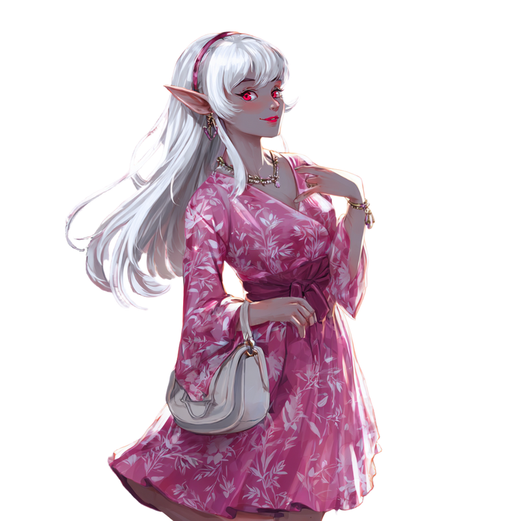 Drow Elf Girl V8 Vinyl Car Decal Sticker – Waterproof & UV-Resistant 3.4133333333333336"