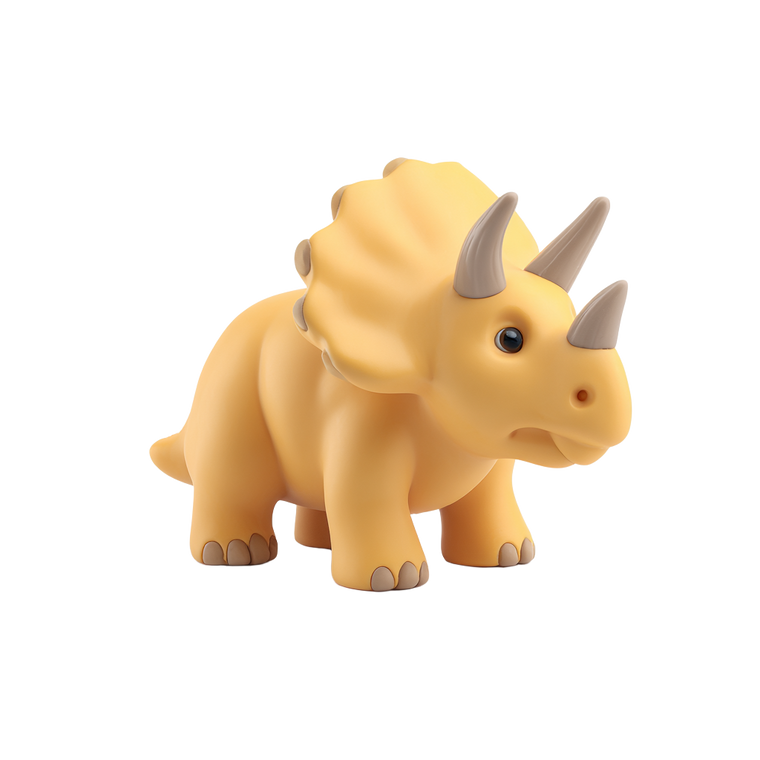 Cute Triceratops Toy Vinyl Car Decal Sticker – Waterproof & UV-Resistant 3.4133333333333336"
