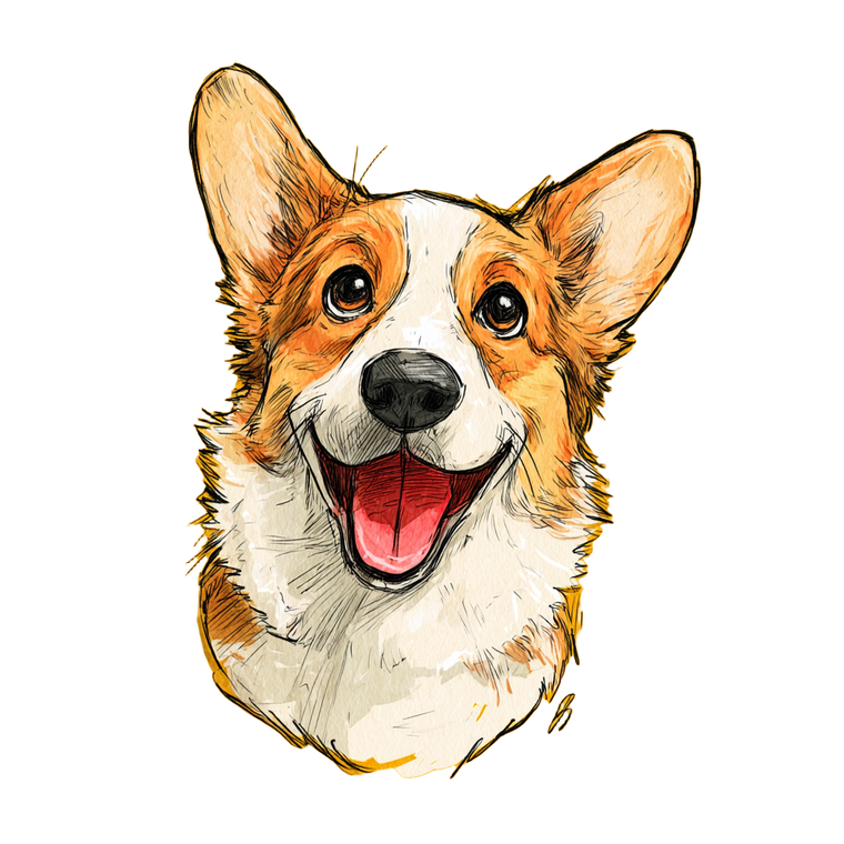 Happy Corgi V9 Vinyl Car Decal Sticker – Waterproof & UV-Resistant 3.4133333333333336"