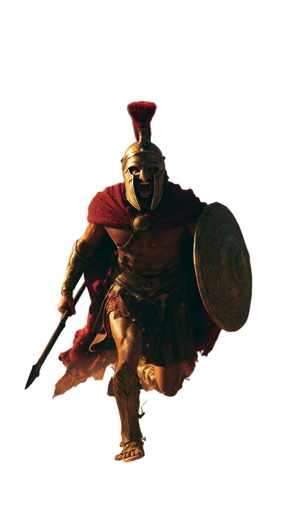 Charging Spartan Warrior Vinyl Car Decal Sticker – Waterproof & UV-Resistant 9.706666666666667"