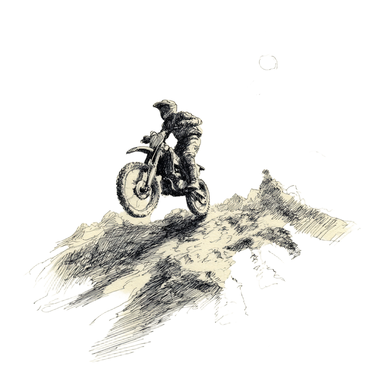 Motocross Biker V2 Vinyl Car Decal Sticker – Waterproof & UV-Resistant 3.4133333333333336"