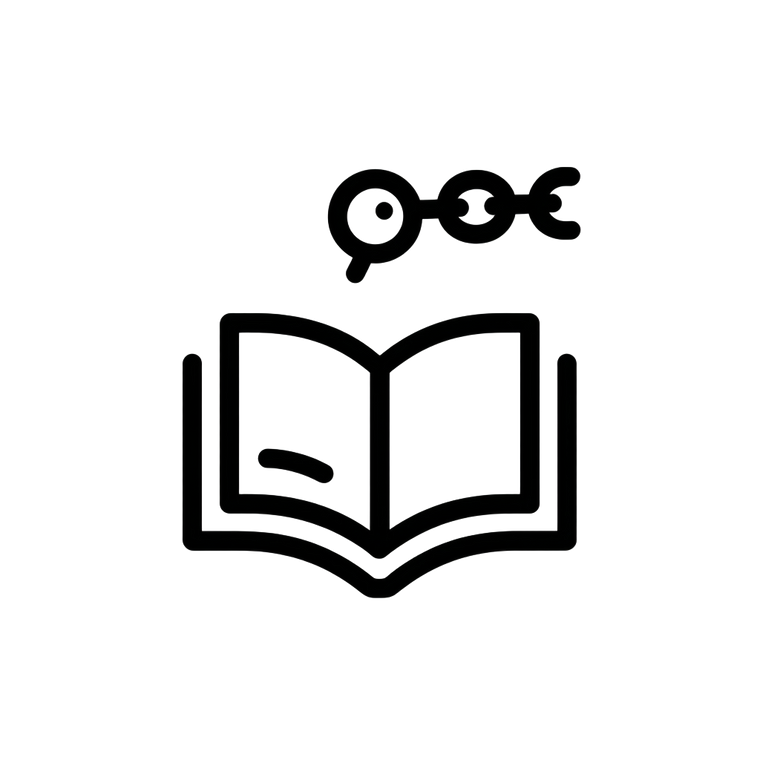 Book And Monocle Logo Vinyl Car Decal Sticker – Waterproof & UV-Resistant 3.4133333333333336"
