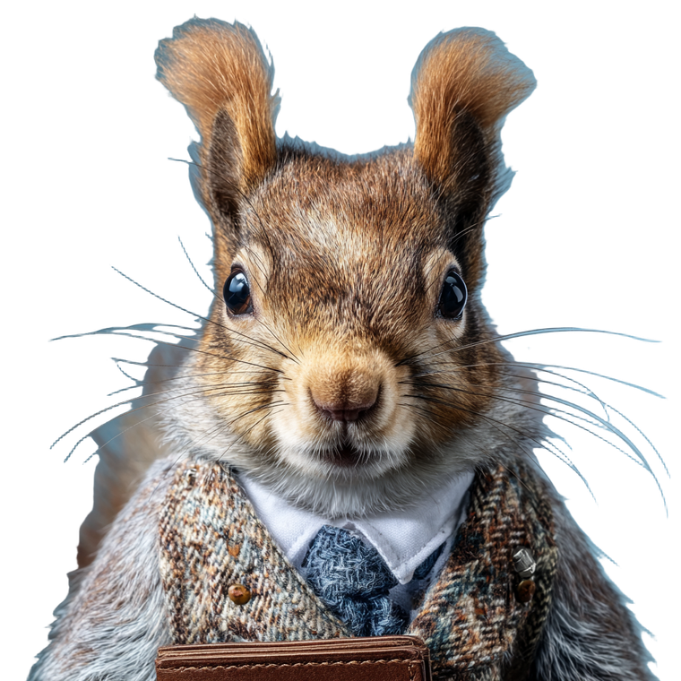 Squirrel Financial Advisor Vinyl Car Decal Sticker – Waterproof & UV-Resistant 3.4133333333333336"