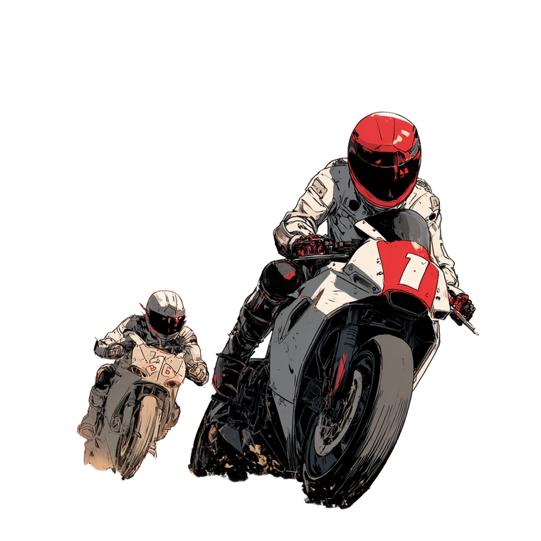 Comic Motorcycle Race Vinyl Car Decal Sticker – Waterproof & UV-Resistant 6.826666666666667"