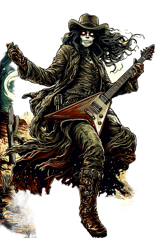 Ghostly Gunslinger Witch Vinyl Car Decal Sticker – Waterproof & UV-Resistant 8.96"
