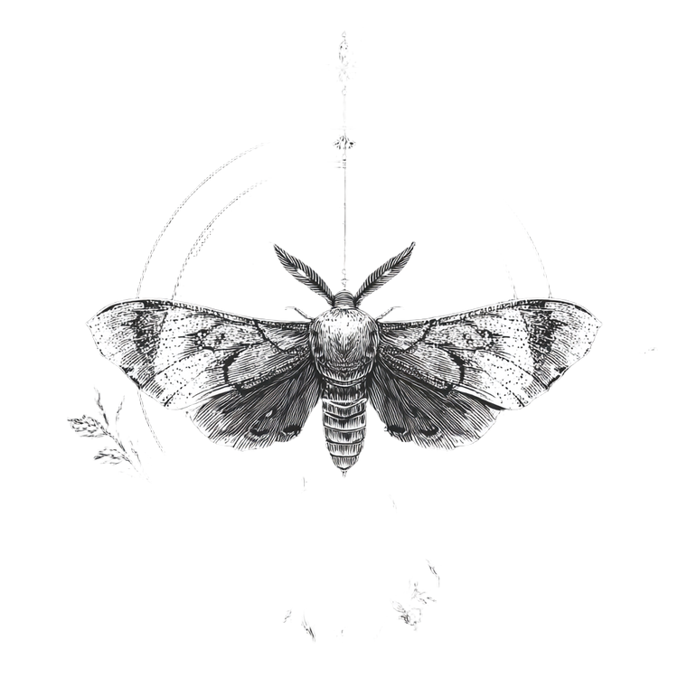 Moth Tattoo Design V2 Vinyl Car Decal Sticker – Waterproof & UV-Resistant 6.826666666666667"