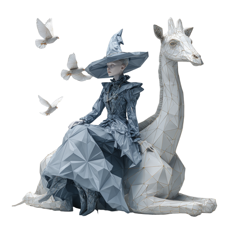 Witch On Giraffe Vinyl Car Decal Sticker – Waterproof & UV-Resistant 3.4133333333333336"