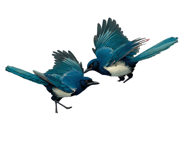 Taiwan Blue Magpies V2 Vinyl Car Decal Sticker – Waterproof & UV-Resistant 6.1866666666666665"