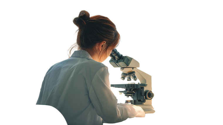 Scientist At Microscope V2 Vinyl Car Decal Sticker – Waterproof & UV-Resistant 2.72"