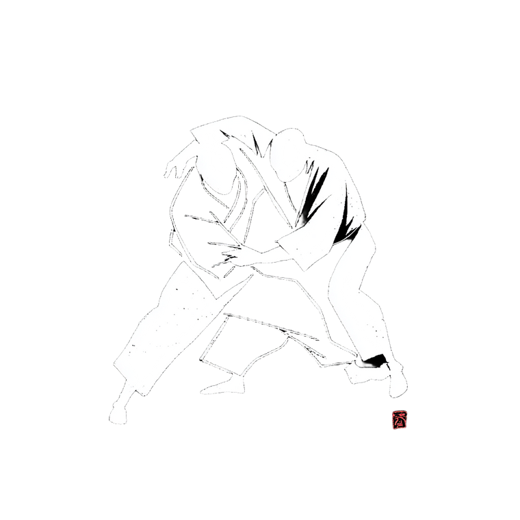 Stylized Wrestling Figures Vinyl Car Decal Sticker – Waterproof & UV-Resistant 6.826666666666667"
