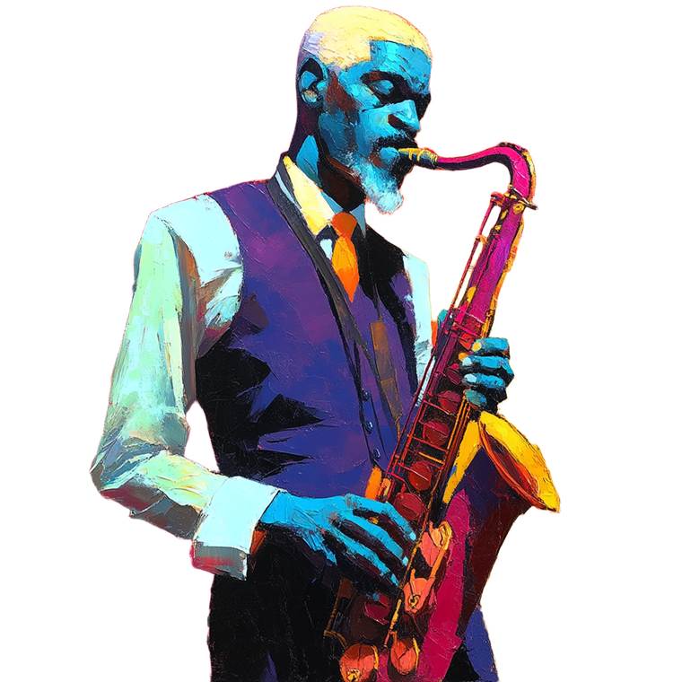 Jazz Coltrane Portrait Vinyl Car Decal Sticker – Waterproof & UV-Resistant 3.4133333333333336"