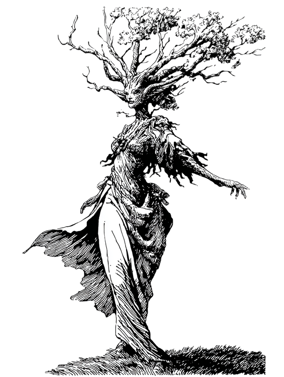 Mystic Dryad Drawing Vinyl Car Decal Sticker – Waterproof & UV-Resistant 8.213333333333333"