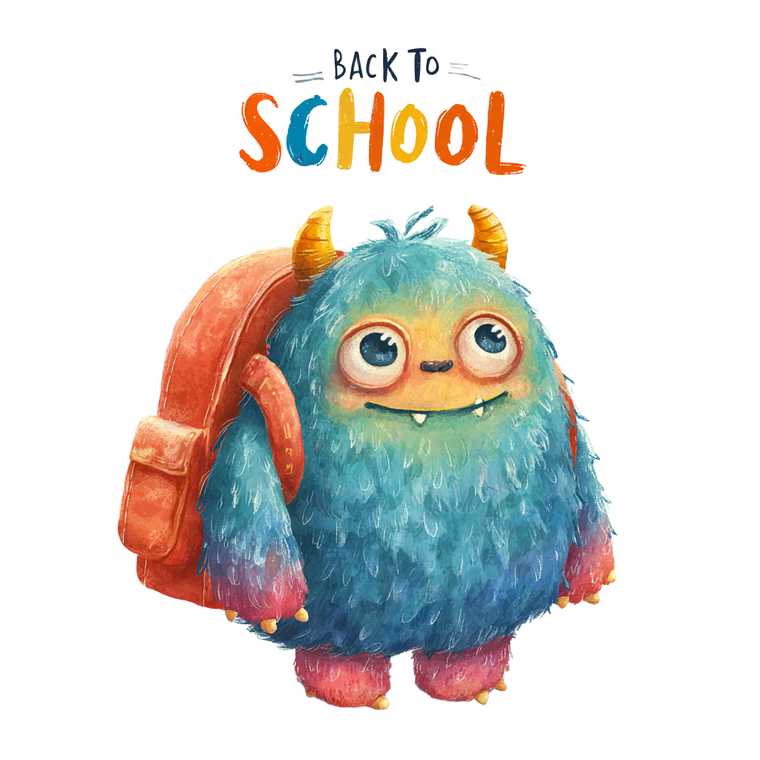 Cute Backpack Monster Vinyl Car Decal Sticker – Waterproof & UV-Resistant 6.826666666666667"