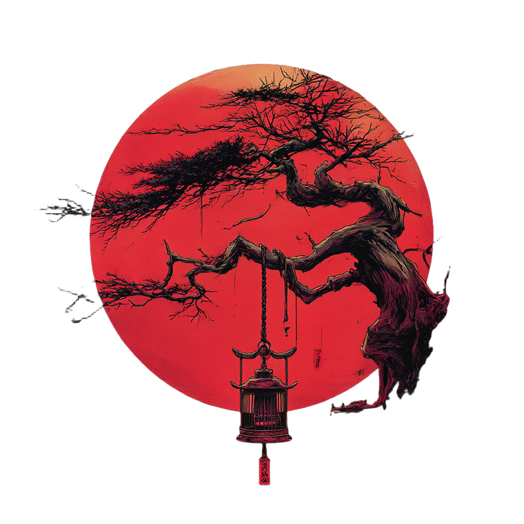 Gnarled Sugi Tree Vinyl Car Decal Sticker – Waterproof & UV-Resistant 6.826666666666667"