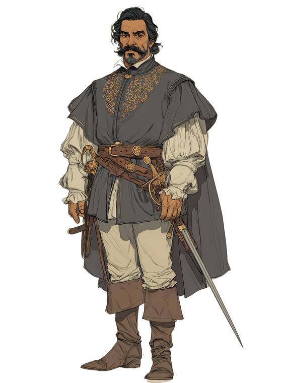 Spanish Conquistador Captain V2 Vinyl Car Decal Sticker – Waterproof & UV-Resistant 8.213333333333333"