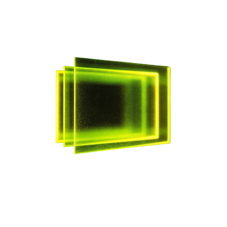 Neon Green Rectangle Vinyl Car Decal Sticker – Waterproof & UV-Resistant 3.4133333333333336"