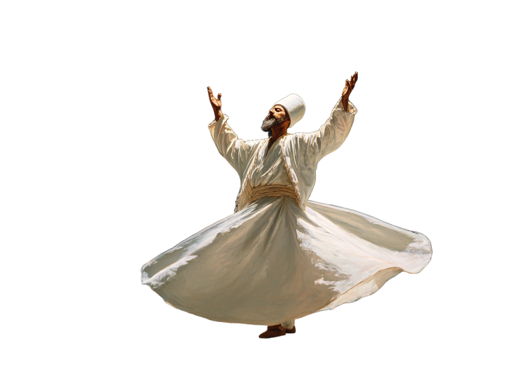 Whirling Dervish Dance Vinyl Car Decal Sticker – Waterproof & UV-Resistant 6.1866666666666665"