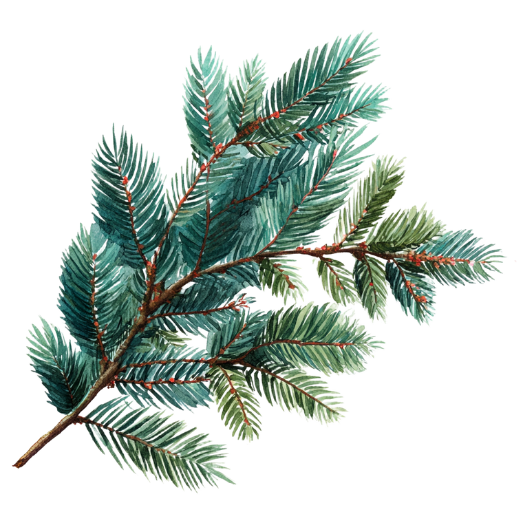 Christmas Tree Branch Vinyl Car Decal Sticker – Waterproof & UV-Resistant 6.826666666666667"
