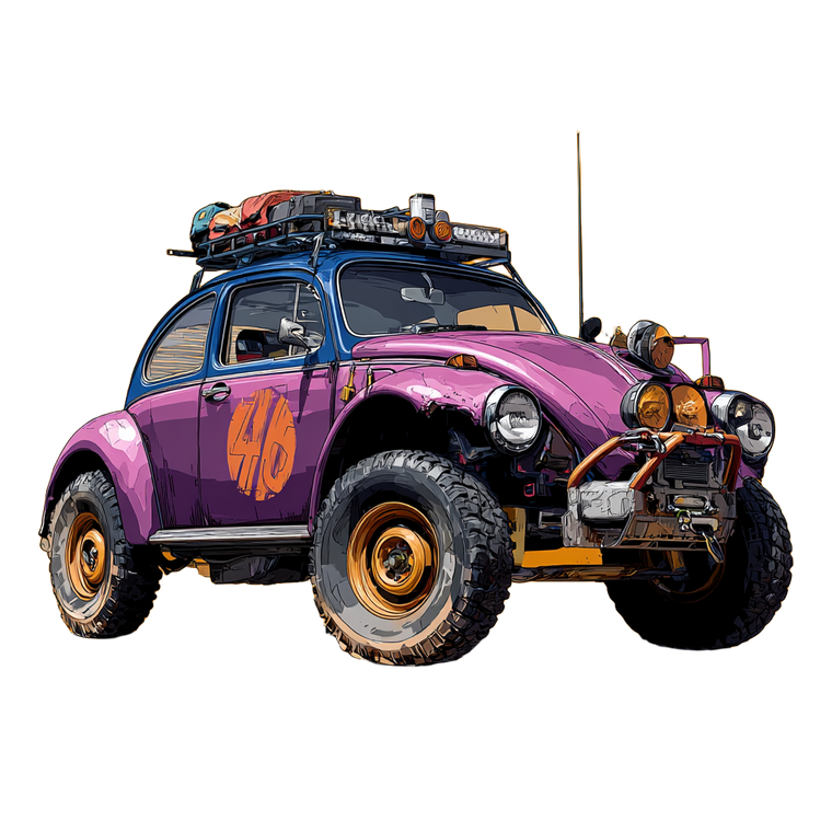 Vw Baja Bug Vinyl Car Decal Sticker – Waterproof & UV-Resistant 3.4133333333333336"