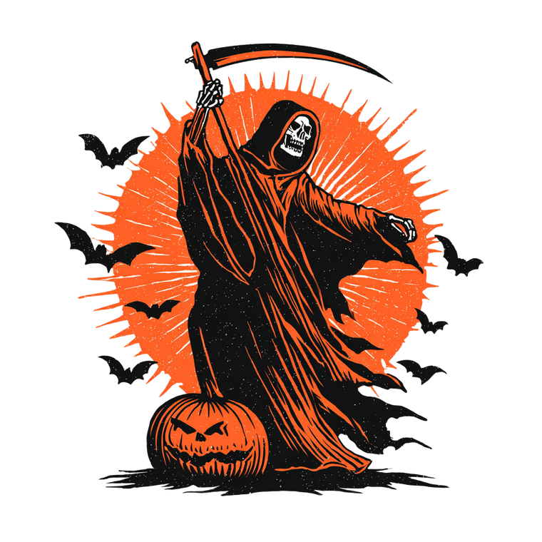Grim Reaper Print V2 Vinyl Car Decal Sticker – Waterproof & UV-Resistant 3.4133333333333336"